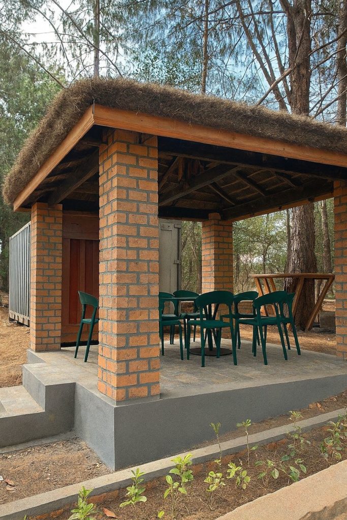 table sur la terrasse